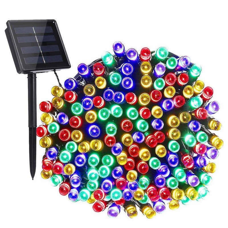 Toodour Solar Christmas Lights, 72ft 200 LED 8 Modes Outdoor Christmas String Lights, Waterproof Solar String Light for Xmas Tree, Fence, Holiday, Party, Balcony, Outdoo Xmas Decorations - Multicolor - Image 1